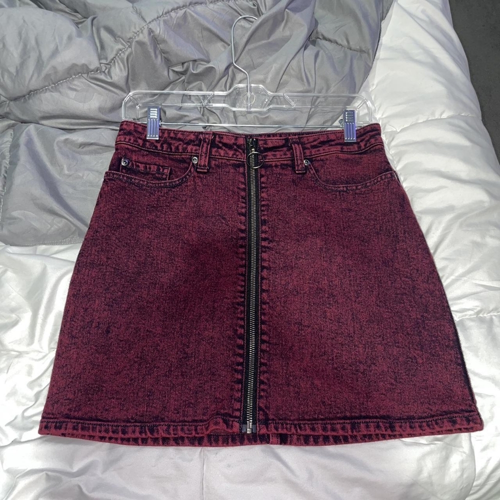 Hot Topic Women's Burgundy Skirt
